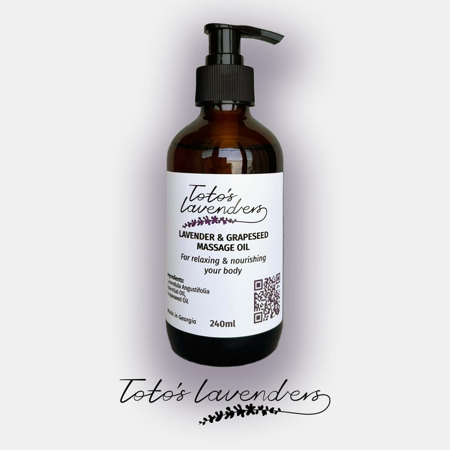 Lavender and Grapeseed massage oil