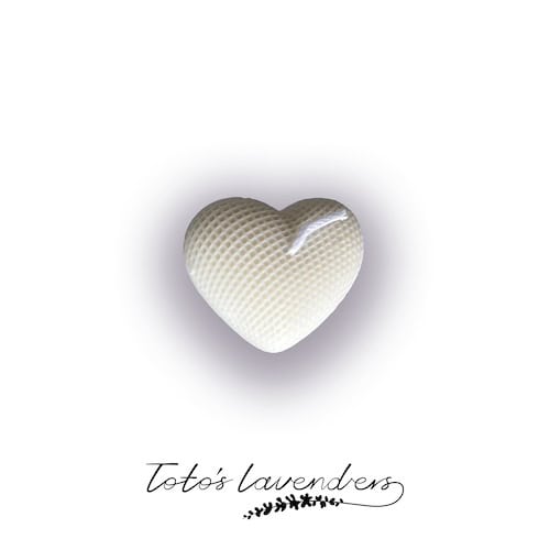 Heart shape candle - white (S)